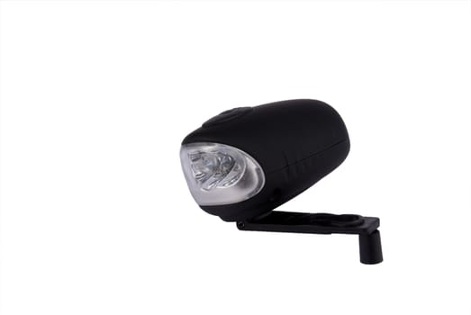 Black wind up LED pocket lamp