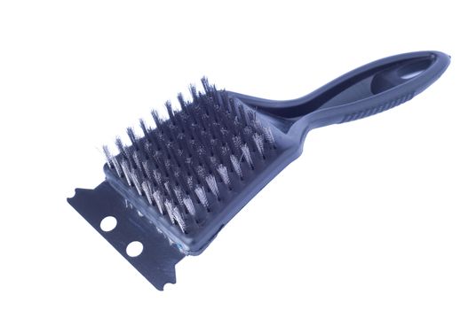 barbecue grill cleaning brush on white