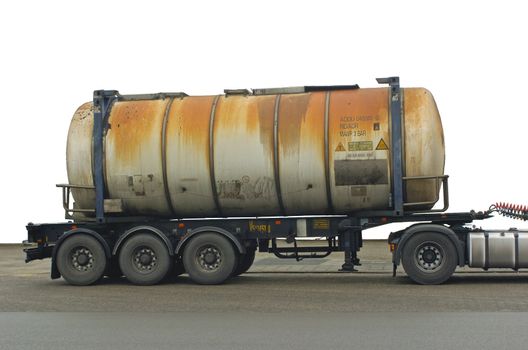 Rusty chemical tanker separated