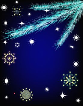 New Year's and Christmas abstract decorative elements. Card