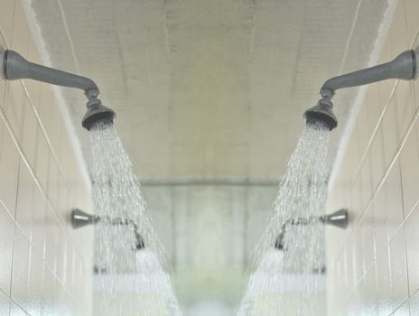Detail of a shower in a bathroom