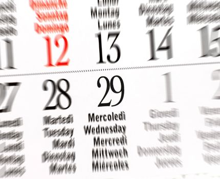 details of calendar of leap year, February 2012