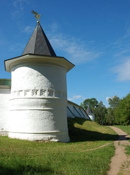 Tower of Boris and Gleb Monastery in Dmitrov town, Russia, near Moscow