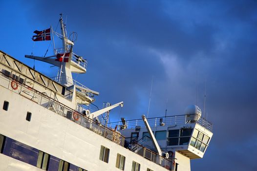 Bridge of passenger ferry.
Norway 2006.