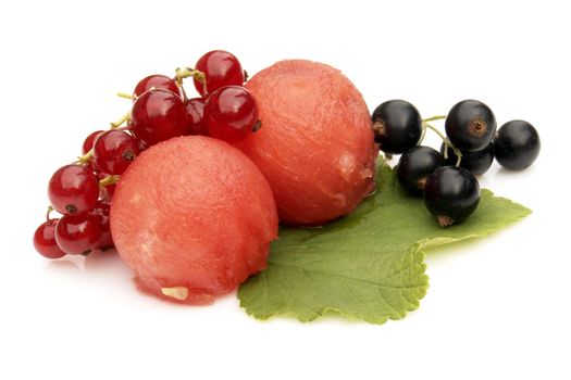 fruits on the white background 