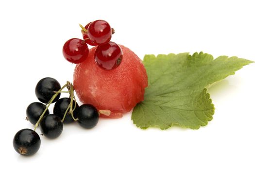 fruits on the white background 