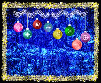 New Year's and Christmas celebratory card on an abstract background