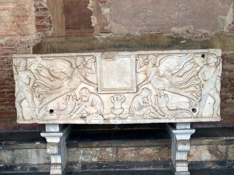 Pisa - Camposanto - Cemetery was constructed in 1278 to house the sacred dirt brought back from Golgotha during the Crusades. It then became the burial place of the Pisan upper class