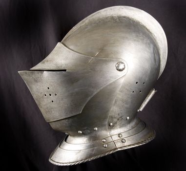 Armour of the medieval knight. Metal protection of the soldier against the weapon of the opponent