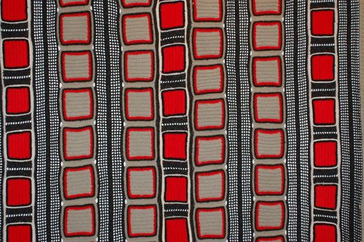 Tiled hand work textured textile