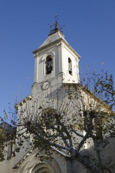 church steeple in Beaumes de Venise, Provence, France