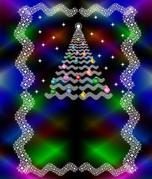 New Year's and Christmas celebratory card on an abstract background