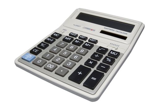 Calculator isolated on white background with clipping path.