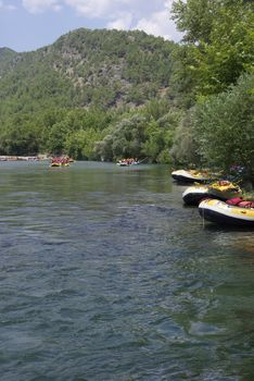 Rafting in mountains of Turkey.
