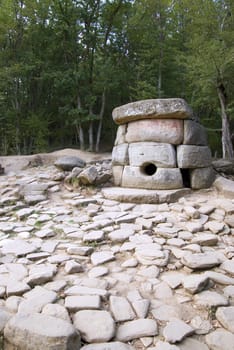 Dolmens near Black Sea. Made of stone 5000 years ago.