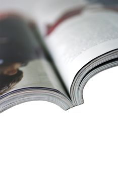 Magazine isolated on the white background.