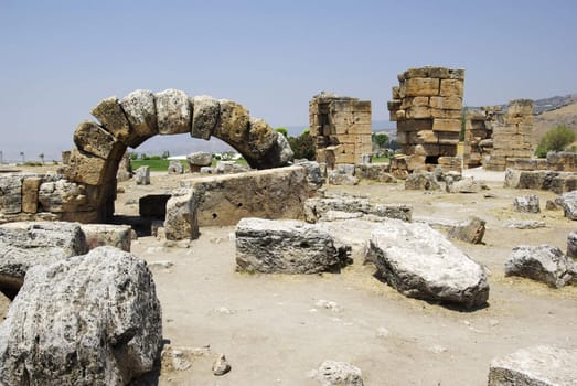 Ancient city Hierapolis near Pamukkale, Turkey.
