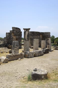 Hierapolis ruinss near Pamukkale, Turkey.