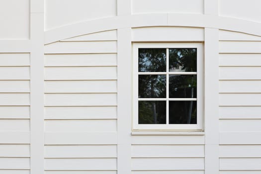 window on white wall