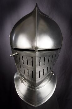 Armour of the medieval knight. Metal protection of the soldier against the weapon of the opponent