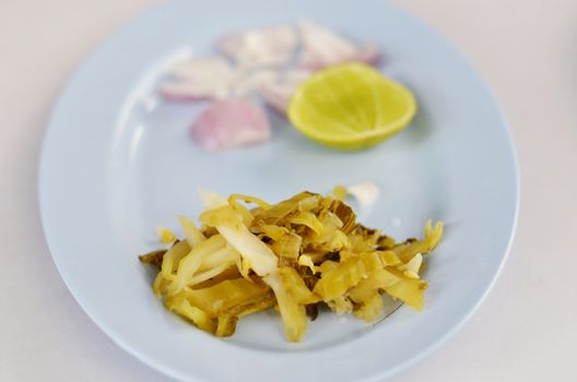 Pickled mustard green , Thai style salted vegetable