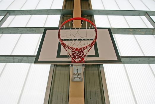 basketball inside a gym, the training area