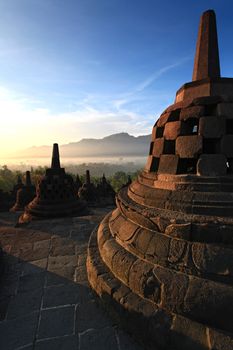 Borobudur Temple Stupa in Yogyakarta, Java, Indonesia.