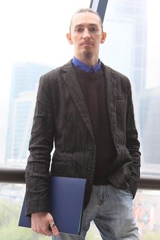 Portrait of the young successful businessman