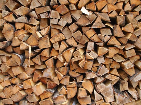 firewood neatly folded