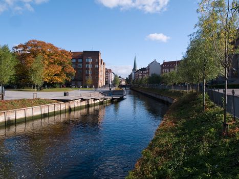 The center of town city of Aarhus in Denmark