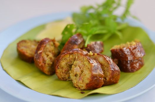 Sai Aua is name of northern Thai spicy sausage