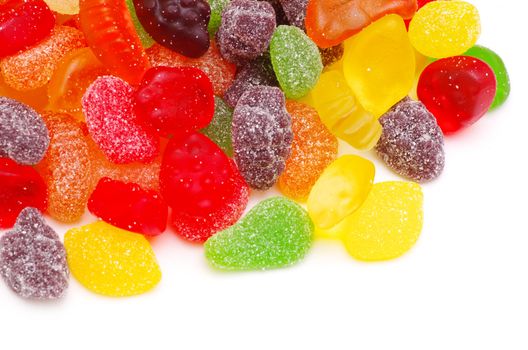 Colorful candy isolated on white background