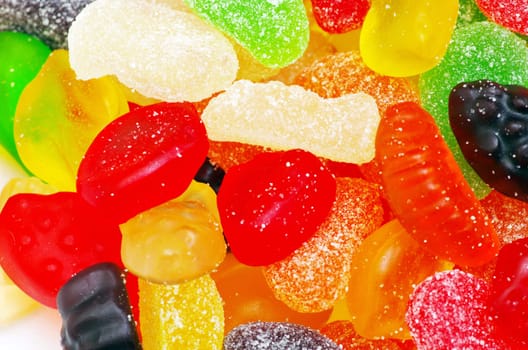 Close up of colorful candy