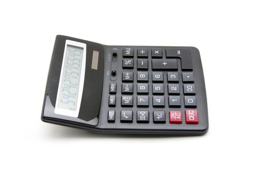 pocket calculator on a white background