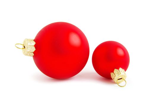 christmas balls isolated on the white background
