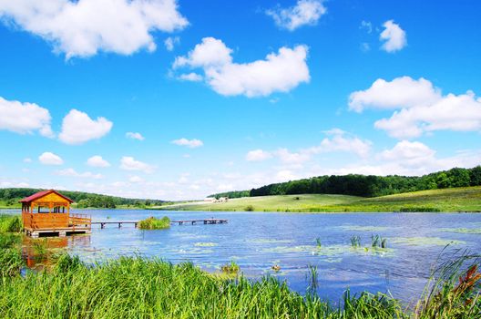  landscape of the blue sky