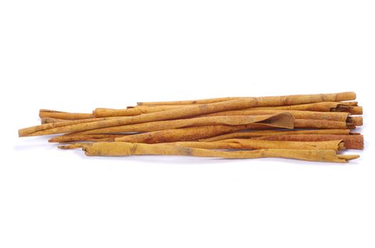 cinnamon bark on a white background
