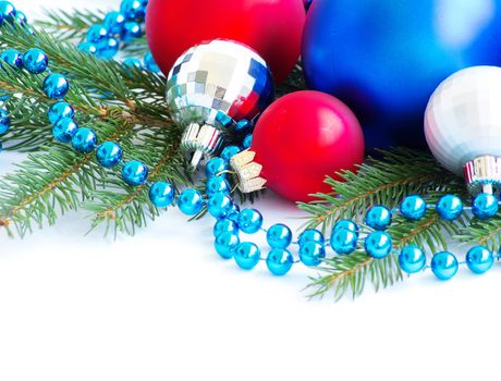 Christmas decoration isolated on the white background