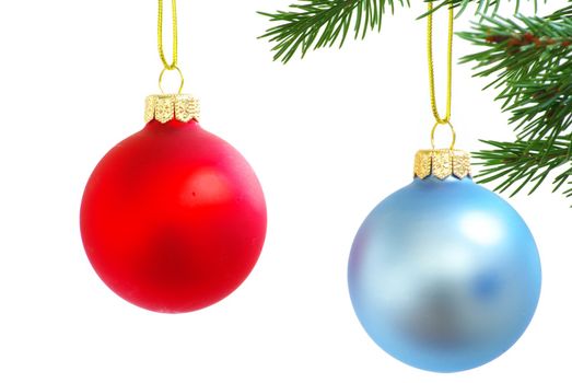 Christmas decoration isolated on the white background