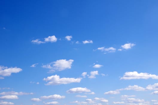 blue sky background with tiny clouds