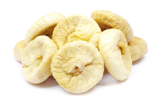 dried figs isolated on white background