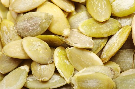 Close up of the pumpkin seeds