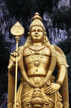Batu caves are a hindu temple on the outskirts of Kuala Lumpur