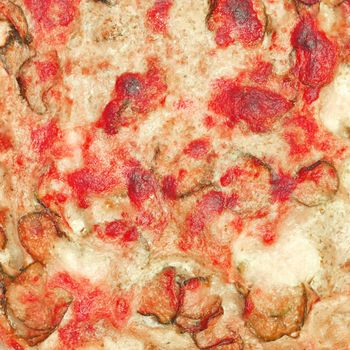 Detail of courgettes (zucchini) vegetarian pizza