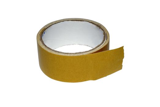 Double sided sticky tape isolated on white background.