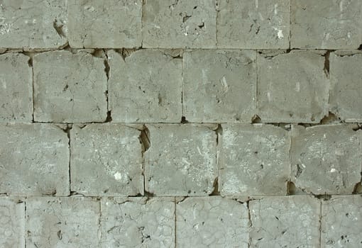 Cement wall after tiles delete. Building background or texture.