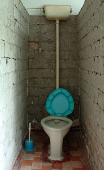 Old toilet (lavatory, W.C.). Before full renewal.