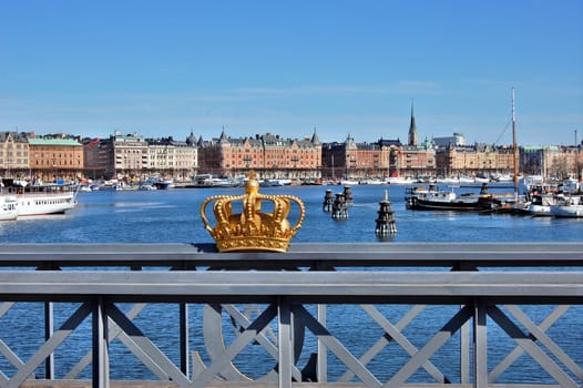 The bridge to Skeppsholmen in Stockholm, Sweden.