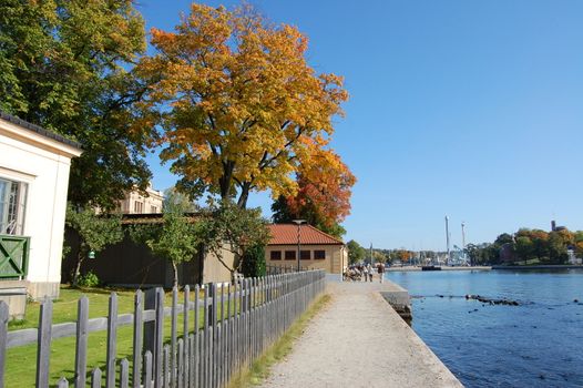 The southern walk on Skeppsholmen in Stockholm.