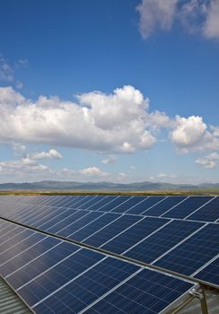 Solar Panel under Blue Sky and clouds.
Canon 40D. 17-55 mm